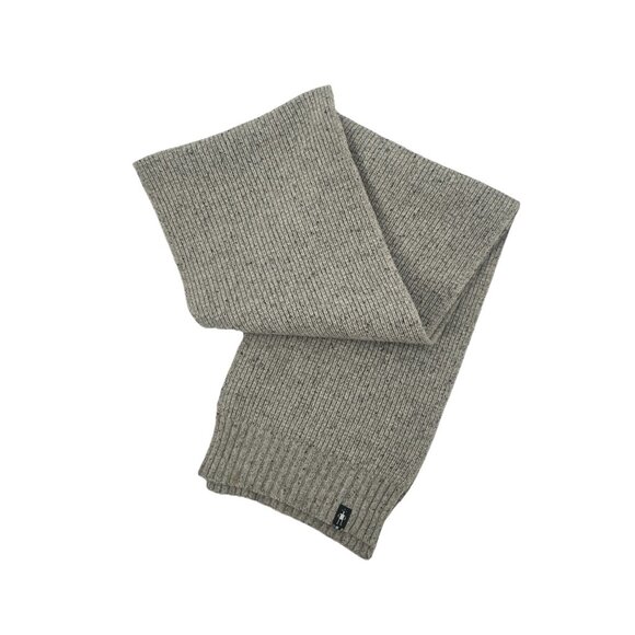 Smartwool Larimer Unisex Scarf Gray Waffle Knit Merino Wool - Picture 1 of 4